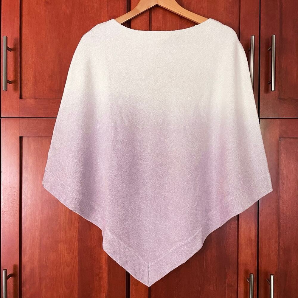 Barefoot Dreams Ocean Breeze Poncho Cozychic Ultra Lite Ombre Soft Violet - Picture 2 of 10